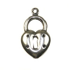 Trinity Brass Sydänlukko riipus 2-puoleinen 11x20 mm, 1 kpl