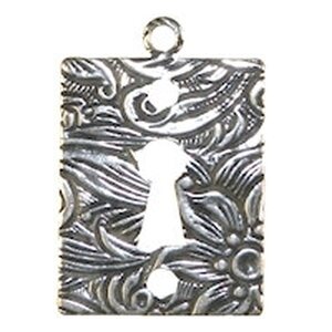 Trinity Brass Kukkakuvioinen lukkoriipus 14x20,5 mm, 1 kpl