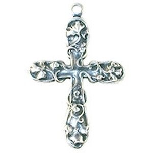Trinity Brass Köynnöskuvioinen risti 27 x 40.5mm, 1 kpl