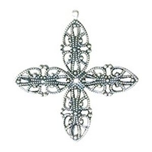 Trinity Brass Riipus filigree risti 42 x 45 mm, 1 kpl