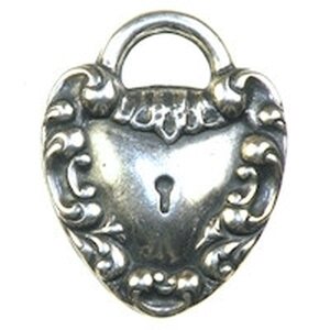 Trinity Brass Sydänlukko riipus 16 x 20 mm, 1 kpl