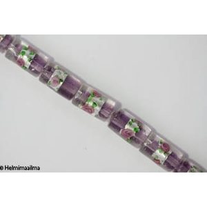 Hopeafoliohelmi kukalla putki 16x10 mm, vaalea liila, 1 kpl