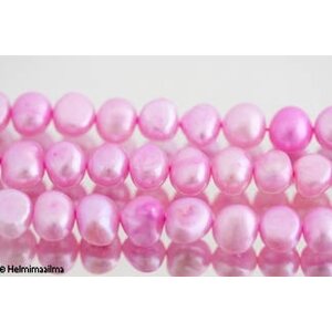 Makeanvedenhelmi nugetti vaaleanpunainen 9-10 mm, n. 38 cm nauha