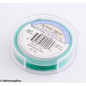 Artistic wire kuparilanka 0,81 mm (20 GA) vedenvihreä, 7,6 m puola