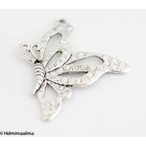 Riipus perhonen n. 44 x 37 mm antiikkihopea, 2 kpl