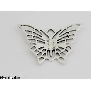 Riipus perhonen 46 x 35 mm antiikkihopea, 2 kpl