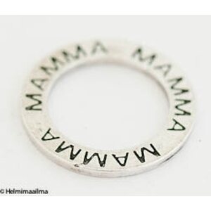 Metallihelmi / rengas "MAMMA" 23 mm, 1 kpl