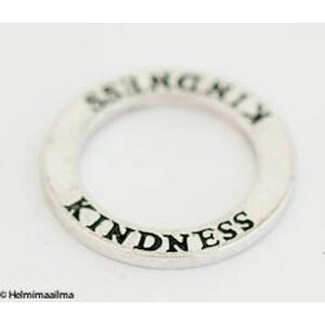 Metallihelmi / rengas "KINDNESS" 22 mm, 1 kpl