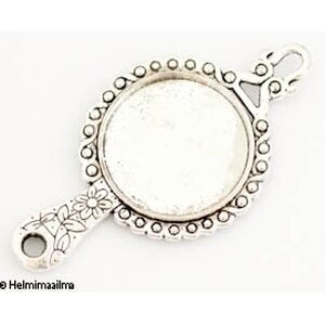 Täytettävä korupohja peili 60 mm, halk. 32 mm, antiikkihopea, 1 kpl