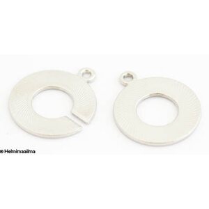 Lukko pyöreä 19 mm antiikkihopea, 4 paria