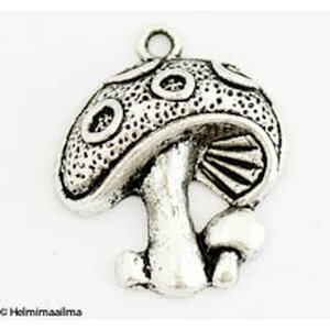 Riipus sieni 23 x 19 mm antiikkihopea, 4 kpl