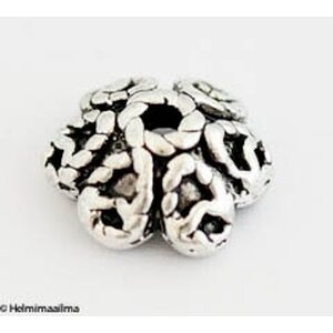 Helmihattu 10 x 4 mm antiikkihopea, 10 kpl