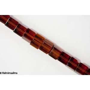 Kristallihelmi kuutio 10 mm, ruskea, n. 33 cm nauha