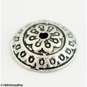 Helmihattu 14 x 4 mm antiikkihopea, 10 kpl