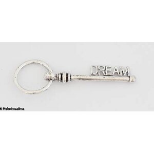 Riipus avain "DREAM" 52 x 17 mm antiikkihopea, 2 kpl