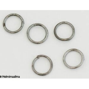 Välirengas avattava pyöreä 6 mm musta, 20 kpl