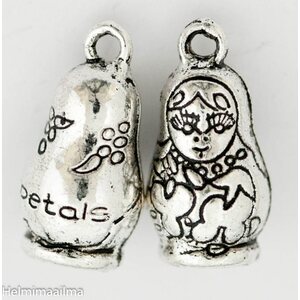 Riipus maatuska 24 x 12 mm, paksuus 12 mm, antiikkihopea, 2 kpl