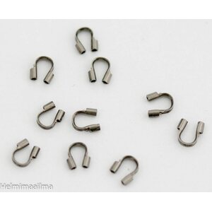 Vaijerinsuoja musta 5 x 4 mm, 20 kpl