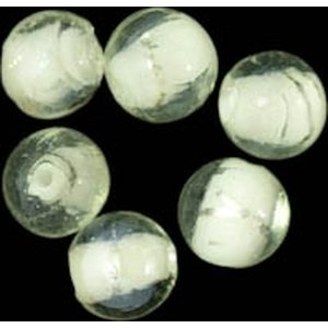 Hopeafoliohelmi pyöreä 16 mm AB-päällystetty, valkoinen, 1 kpl