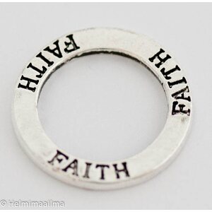 Metallihelmi rengas 22 mm, "FAITH", 1 kpl