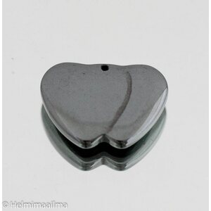 Hematiitti riipus tuplasydän 28 x 20 mm, 2 kpl