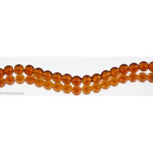 Lasihelmi pyöreä 8 mm ruskea, n. 32 cm nauha