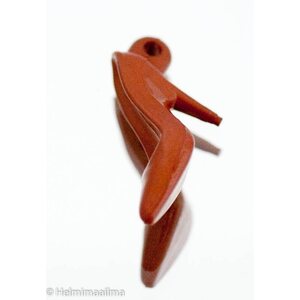 Akryyli riipus korkokenkä ruskea n. 38 x 15 x 12 mm, 1 kpl