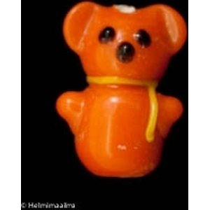 Lamppuhelmi nalle 19x17 mm, oranssi, 1 kpl
