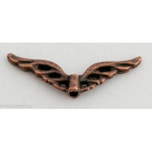 Metallihelmi enkelinsiipi kuparinvärinen 22 x 8 mm, 8 kpl