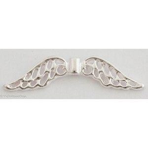 Metallihelmi enkelinsiipi hopeanvärinen 32 x 6 mm, 5 kpl