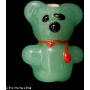 Lamppuhelmi nalle 19x17 mm, vihreä, 1 kpl