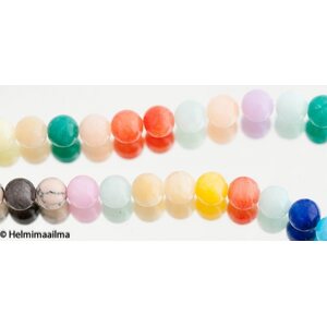 Jade värimix pyöreä 10 mm, n. 38 cm nauha