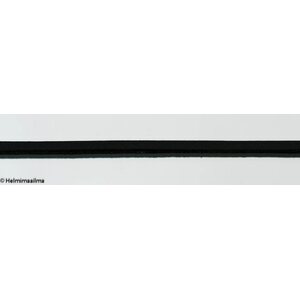 Nahkanauha litteä 3 mm leveä, 2 mm paksu, 1 metri (musta)