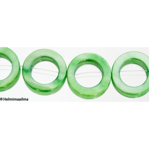 Simpukankuorihelmi pyöreä 30 mm vihreä, 1 kpl