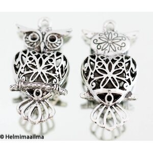 Riipus pöllö 24 x 50,5 x 12,5 mm antiikkihopea, 1 kpl