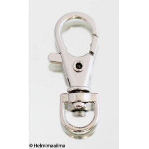 Pyörivä avainnauhalukko/karbiinihaka 36 mm platinanvärinen, 1kpl