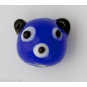 Lamppuhelmi nallen pää, sininen 15x13x12 mm, 1 kpl