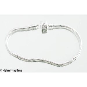 Pandora ranneketju hopeanvärinen 20 cm, lukossa teksti "LOVE", 1 kpl
