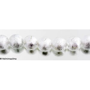 Hopeafoliohelmi pyöreä 14 mm kirkas, 1 kpl