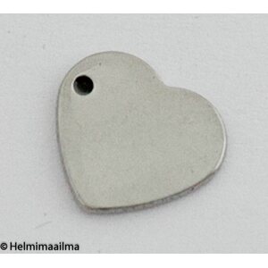 Riipus sydän ruostumaton teräs 11 x 10 mm, 10 kpl