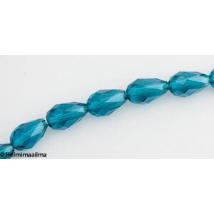 Fasettihiottu pisarahelmi petrooli AB-päällystetty 15x10 mm, 2 kpl