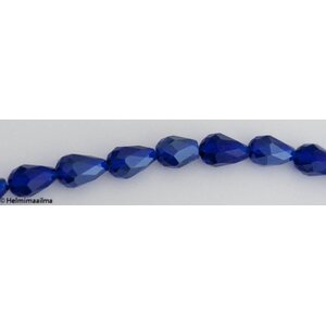 Fasettihiottu pisarahelmi tummansininen AB-päällystetty 11x8 mm, 2 kpl