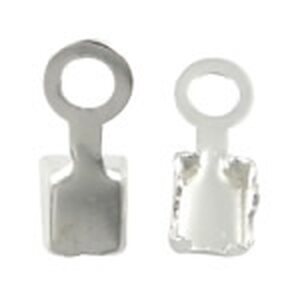 Ketjunpää 2 mm kristalliketjuun 2.5x7x2.7mm, sisämitta n. 2x2mm, 20 kpl