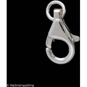 Papukaijalukko renkaalla 11 mm 925 sterlinghopeaa, 1kpl