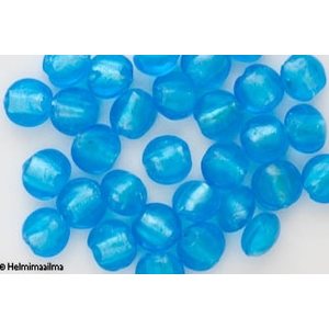 Hopeafoliohelmi litteä pyöreä 12 mm, turkoosi, 1 kpl