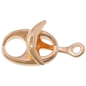 Lukko nahkanauhalle ruusukullanvärinen 23 x 12 x 4 mm, 1 pari
