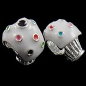 Pandora metallihelmi emaloitu kuppikakku 12 x 10 x 8 mm, 1 kpl