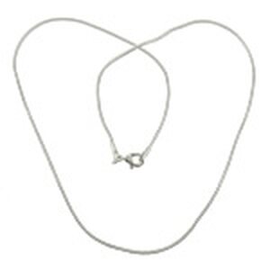 Valmis kaulaketju papukaijalukolla platinanvärinen käärmeketju 1,2 mm, pituus 46 cm