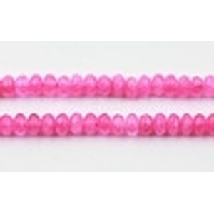 Jade pinkki fasetti rondelli 5 x 8 mm, n. 38 cm nauha