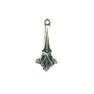 Trinity Brass Riipus 6,5 x 15 mmTrinity Brass pieni fleur-de-lis drop riipus 6,5 x 15 mm antiikkihopeoitu, 1 kpl